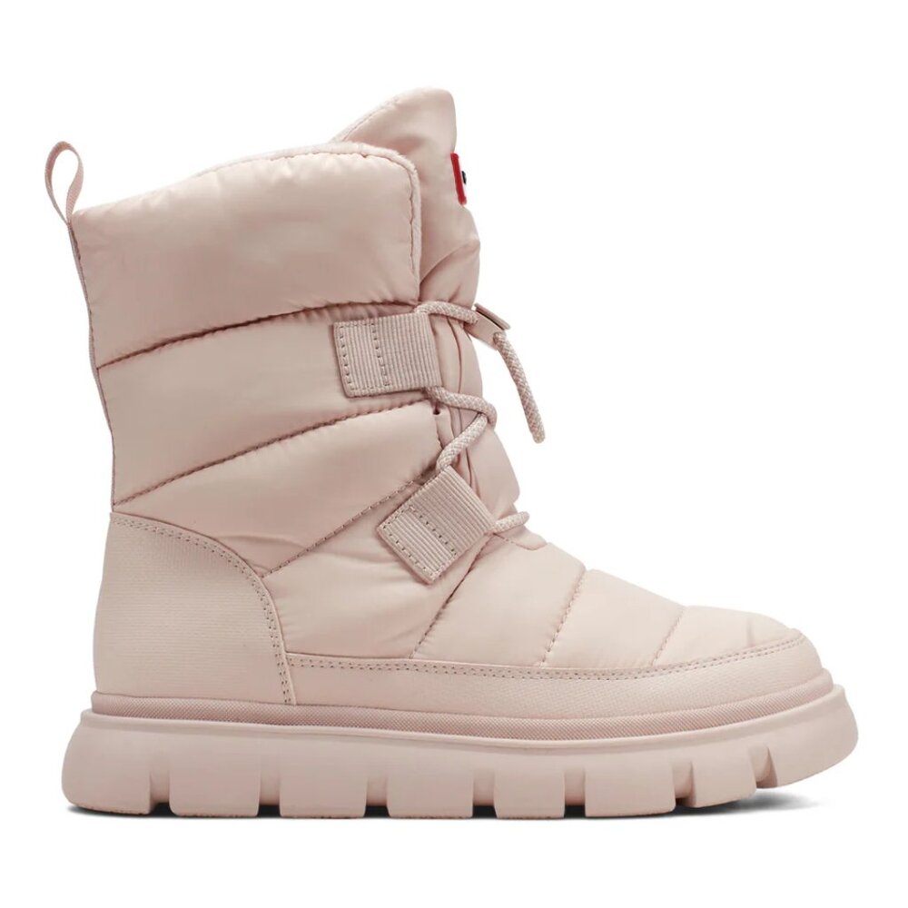 Hunter Women's Moon Lug Sole Insulated Waterproof Snow Booties in Light Natural - Picture 5 of 10